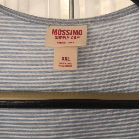 Mossimo Blue and White Stripe Peplum Tank - Picture 2 of 3